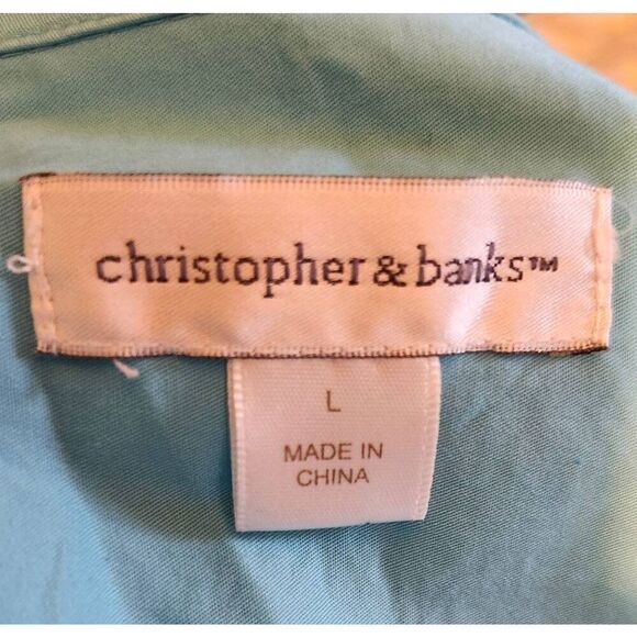 Christopher & Banks Teal 4 Pocket  Vest Size L - Picture 4 of 4